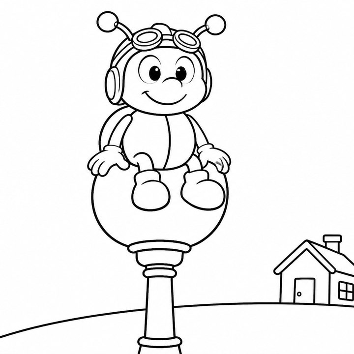 Free Billy Bob the Beetle Bug coloring page